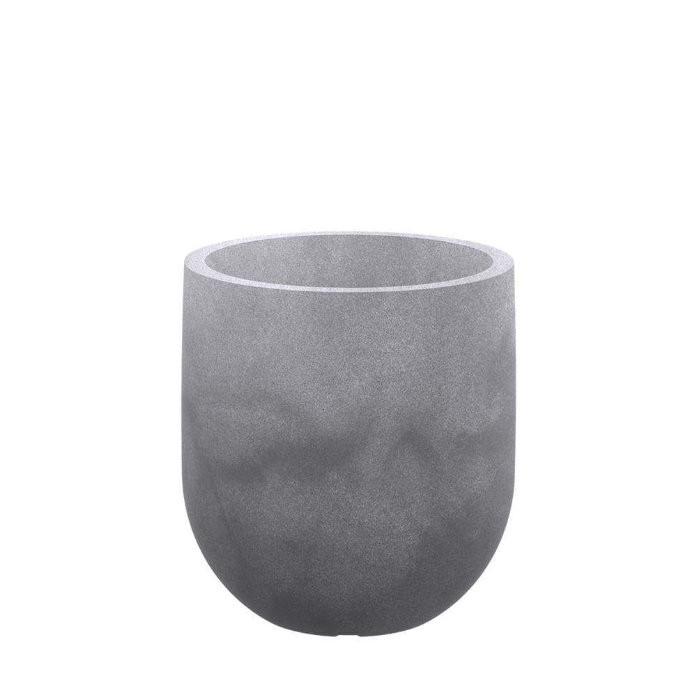 JVHLCQ44 - Vaso Cilindrico Liso 44 Cimento Queimado - japisa-b2c